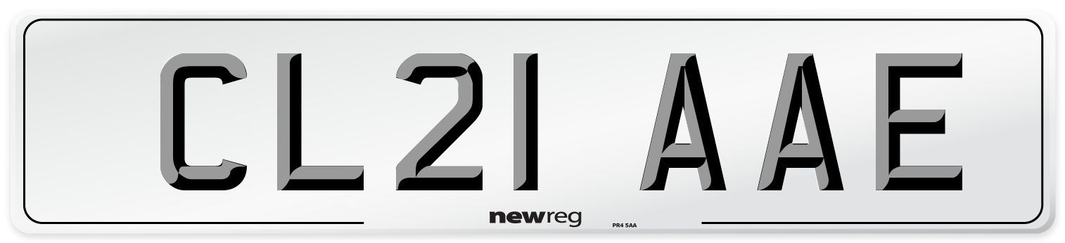 CL21 AAE Number Plate from New Reg